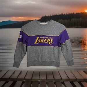 Tailgate Los Angeles Lakers Sweatshirt Men's L Gray/Purple/Gold Crew‎ Neck